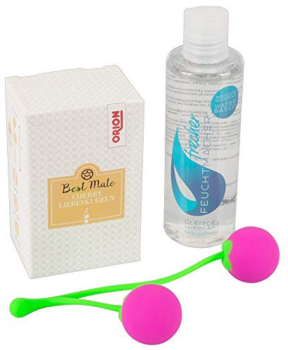 ORION Beckenbodentrainer-Set - intensives Liebeskugel-Set für Frauen, mit feuchtigkeitsspendendem Gleitgel, für effektives Beckenboden-Training, bunt