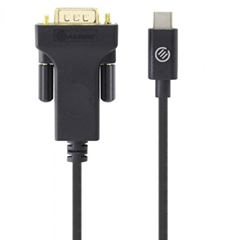 ALOGIC ELUCVG-02RBLK ADAPTADOR DE CABLE DE VÍDEO 2 M USB TIPO C VGA (D-SUB) NEGRO