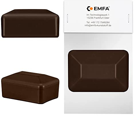 1 pezzo capuccio rettangolare 80x60 mm marrone plastica cappucci per palo cappuccio