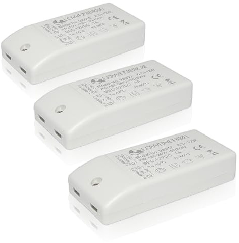 LOWENERGIE LED Driver Power Supply Transformer, 12w 240V - DC 12V, for Light Strips, LED Bulbs and Ring Doorbell (3)