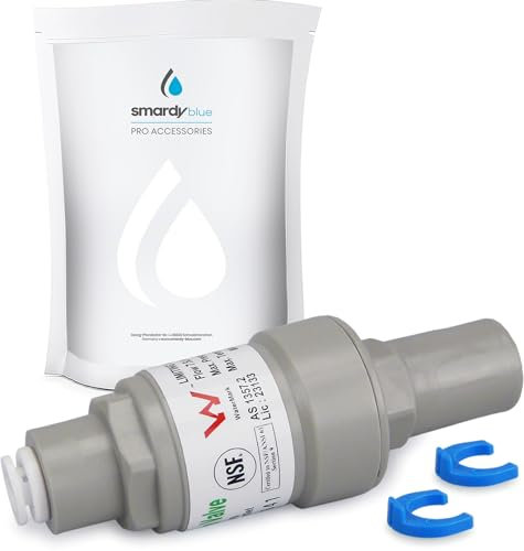 smardy Regolatore di pressione per osmosi inversa, tubo dell'acqua 1/4, riduttore di pressione 2,75bar, limitatore di pressione acqua per frigorifero side by side, distributore acqua