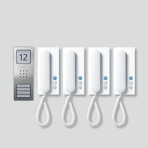 Siedle Set CA 812-4 E/W Edelstahl weiß – Intercom-Systeme Audio (kabelgebunden, Edelstahl, weiß, Wand)