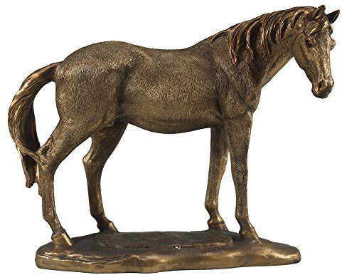 Comfy Hour Farmhouse Collection Dekofigur Pferd aus Kunstharz, 20,3 cm, Braun