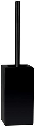 Spirella WC Bürste Toilettenbürste Klobürste Quadro Steingut 11,5 x 45 cm - matt schwarz