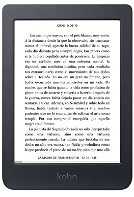 Kobo Nia | Liseuse eBook| Écran Tactile eInk Carta 6’’ Anti-Reflets | Luminosité réglable | WiFi | Capacité 6000 eBooks