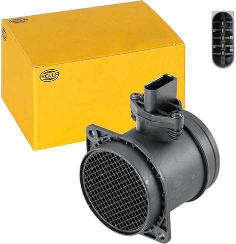 HELLA 8ET 358 095-401 Luftmassenmesser - 5-polig - Rohrstutzen | Kompatibel mit: AUDI A3, A3 Sportback, TT, TT, TT Roadster, TT Roadster, BENTLEY CONTINENTAL Cabriolet, CONTINENTAL Coupe