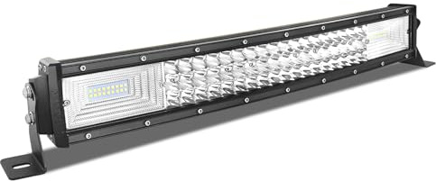 AUXTINGS LED Scheinwerfer mit 3 Reihen 56,8 cm 270W LED Arbeitstauchlampen gebogen für Geländewagen ATV AWD SUV 4x4 Pickup, 12V 24V DT-Anschluss wasserdicht