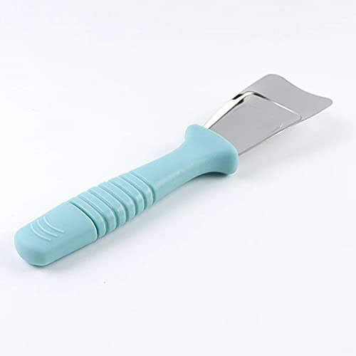 Refrigerator Defrosting Scraper, Freezer De-Icer Ice Scraper with Stainless Steel Edge, Ice Removal Shovel for Fast Fridge and Icebox Cleaning, Durable Home Deicing Tool Gadget (Blue)