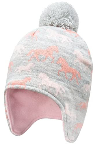 Foruhoo Mädchen Mütze Beanie Hut, Wintermütze für Baby Jungen mit Fleecefutter(Pferd,53cm)