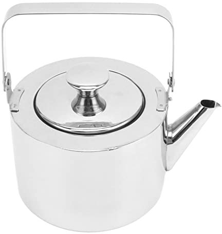 Bollitore per il tè, Bollitore per tè in Acciaio Inossidabile con Colino Teiera con Fischio in Metallo Addensato con Manico Ergonomico per Stufe Elettriche a Gas e Alogene a (Piccolo, 1L)