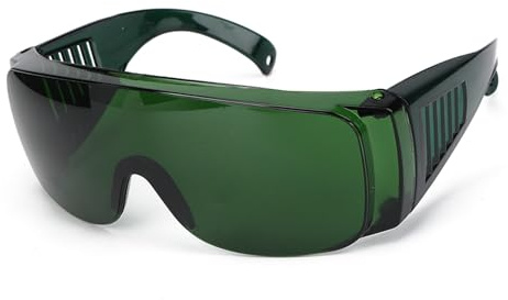 Goggles Safety Glasses, Eye Protection Glasses Protection Wavelength Range of 405-1064nm, Protective Eyewear for Light Filter (Green)