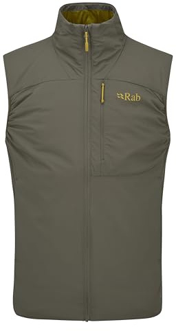 Rab Men's Xenair Synthetic Insulated Vest for Hiking & Mountaineering - Light Khaki - Small