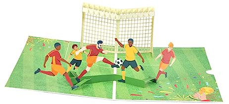 VILLFUL Fußballkarte Geburtstagskarte Grußkarte für Junge Mädchen Jugendliche Erwachsene Kindergeburtstagskarte Dankeskarte Geschenkkarte Fußballgeburtstagskarte
