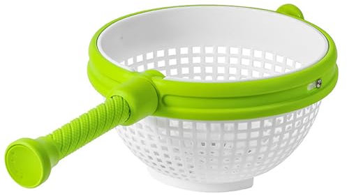 Cesta Escurridora Plegable for Frutas y Verduras, Filtro de Lavado de Verduras de Cocina con Mango Plegable, Centrifugadora De Ensaladas con Escurridor, Cesta de Drenaje y Descarga de Ensalada