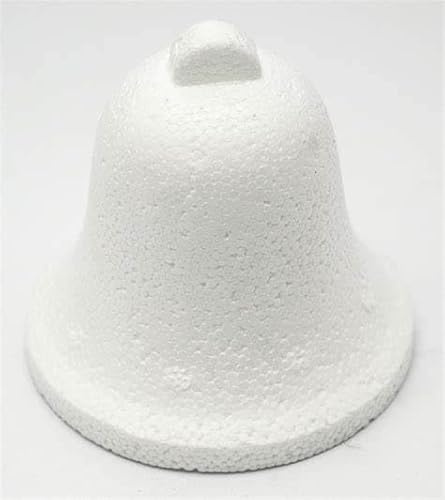 Set di 3 campane in polistirolo bianco, 70 mm/7 cm, per fai da te, palline per albero di Natale, ciondoli da appendere