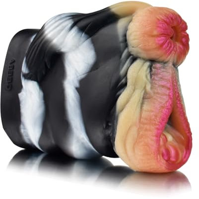Fantasy masturbator,GEEBA Escape for Mating Horsey Obsession,Fantastical Zebra Style Silicone Stroker,Double Holes Erotic Adult Sex Toy