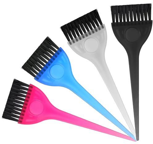Xinjoduz 4 Stück Haarfärbepinsel Rosa Haarfärbepinsel Bunt Haarfärbe Bürste Färbepinsel Haare Haarfarbe Pinsel Färbepinsel Haare Färben Zubehör Haarfärbekamm Haarfärbe Applikator Für Diy Färben