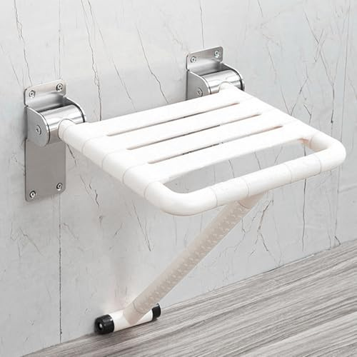 Siège de Douche Pliant, Banc de Douche Mural, Chaise de Douche Pliable en Acier Inoxydable Robuste de 440 LB, pour Personnes âgées, Adultes, Femmes Enceintes (15,5 X 15 Pouces)