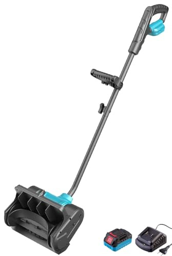 AGT Akku Handschneefräse: 18-V-Akku-Schneebürste & -Schneefräse + Ladegerät, 25 cm, 2.700 U/Min. (Schneeräumer, Schneefräse mit Akkuantrieb, EIS)