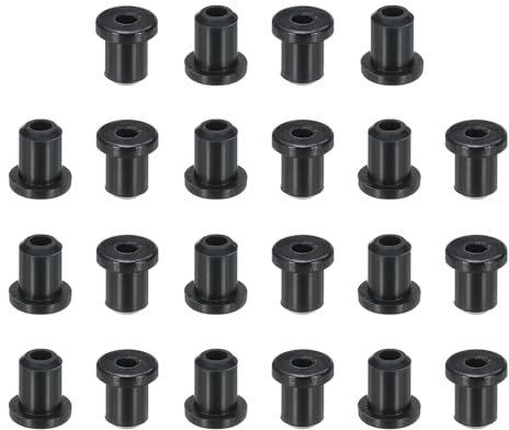 PATIKIL Silicone Rubber Grommet, 22 Pcs 1/4(6mm) Drill Hole, 3/16(4mm) Inner Dia. Top Hat Wire Gasket Rubber Hole Plug for Wiring Irrigation System Firewall, Black