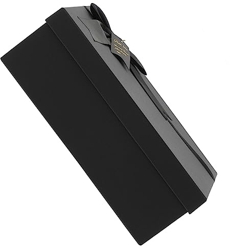 FRCOLOR Papier Geschenkbox Mittel 28x19x8cm aus Robustem Kraftpapier mit Schleife Stabile Aufbewahrungsbox für Kosmetik Parfüm Party Transportabel für Frauen Geschenke
