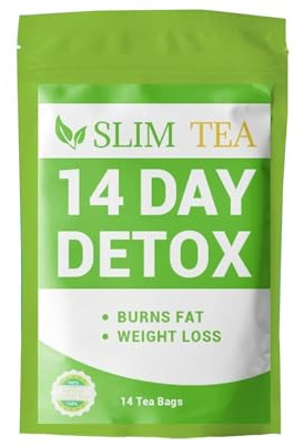 Detox Tee für Abnehmen, 14 Tage Kräuter Tees zur Gewichtsreduktion, Tee Zum Abnehmen, 14 Beutel Fatburner Tee, Sanfte Entgiftung Und Reinigung, Gewichtsreduktion Abbau Bauchfett