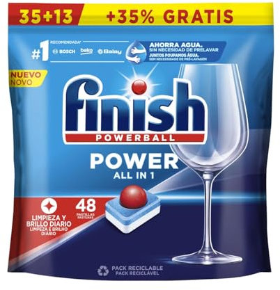 FINISH POWERBALL Spülmittel-Tabs 48 Stück 768 g. 4er-Pack
