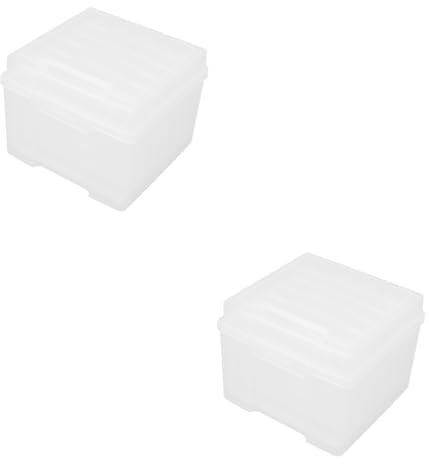 NUOBESTY 2 Pièces Boîte de Rangement Photo Transparente Organisateur de Stockage avec Compartiments pour Photos Cartes et Souvenirs