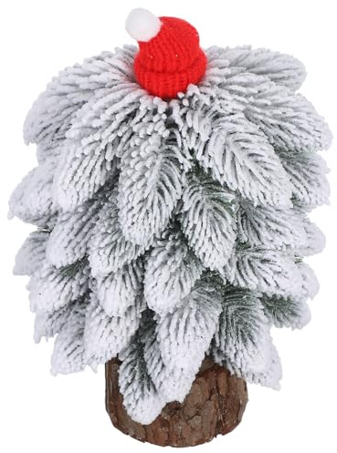 JUMPLAWN Mini Christmas Tree Tabletop Ornament Artificial Pine Tree Holiday Desktop Decoration for Christmas Party Craft Project