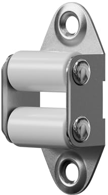 BAUHELD Gurtführung Rolladen [1 Stück] - Zwei Führungsrollen - Gurtdurchführung aus stabilem Metall - Für Rolladengurt 23mm - Zu Gurtwickler für schwere Rolläden - Lochabstand 47mm - Hochkant