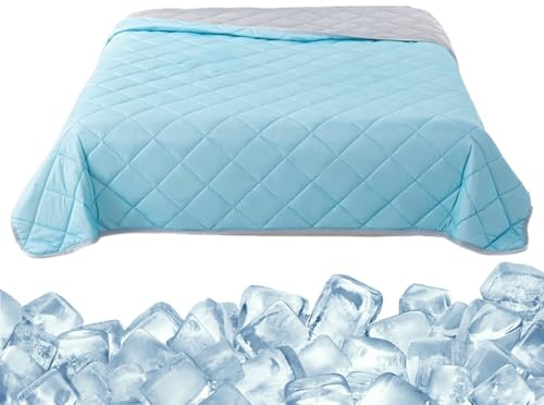 Coperta rinfrescante, leggera, delicata sulla pelle, tessuto traspirante e ad asciugatura rapida per climi caldi, campeggio, viaggi, camera da letto, sonno notturno, divano, divano