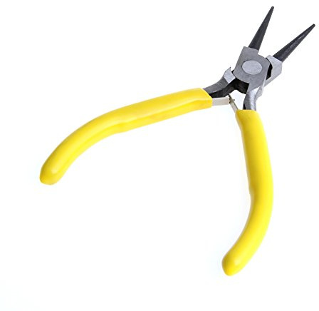 Alicates de joyería de acero al carbono, alicates de punta redonda, práctica joyería hecha a mano, herramienta de acero al carbono, práctica abrazadera hecha a mano para electricista