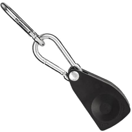 Fenteer Poulie à Cliquet Tendeur de Corde Outil de Tension Suspenseur de Dispositif de Blocage avec Mousquetons En Métal pour Un Réglage Rapide Adapté, Noir Grand