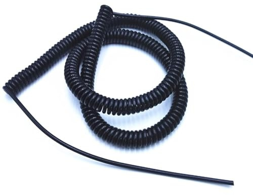 ZHURDFT Prolunga elettrica Retrattile, Cavo spiralato 2 Cores Estensibile termoretraibile 0, mm,3,5 1, a Spirale a Molla Bobina Retrattile(18awg,Stretch 2.5 Meters)