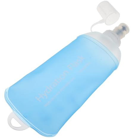 ABOOFAN Gourde Souple en Silicone 250 ML Bleu Lac Étanche pour Sport Outdoor Course à Pied Cyclisme et Randonnée Bouteille Légère Pliable et Portable pour Hydratation Facile