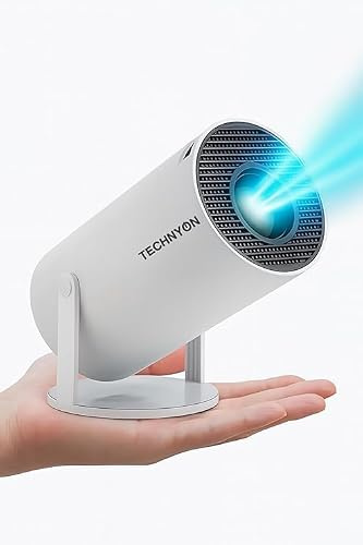 HY300 Pro+ Mini Projector | 1080P Full HD WiFi Projector with Android 11.0 – 12000 Lumens Portable Home Theater & Outdoor Movie Projector | Screen Mirroring for iOS/Android | Gaming & HDMI Compatible