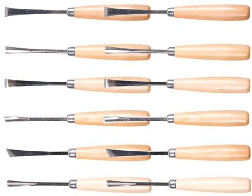 Mikinona 12pezzi Sgorbie per Intaglio Legno Professionali Scalpelli da Lavorazione Legno Alta Durezza per Artigianato e Scultura per Principianti e Artisti Esperti