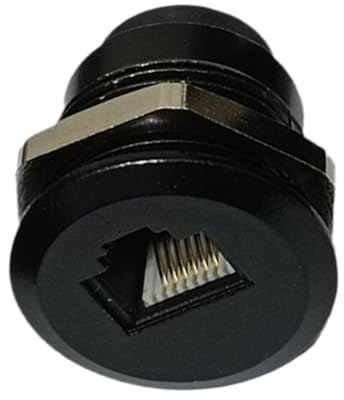 MISUVRSE Presa 6P6C CAT3 da incasso per montaggio a pannello, alloggiamento in lega di zinco, due prese per connessioni dispositivi di telecomunicazione, prese telefoniche per montaggio a pannello con
