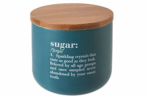 Villa d'Este Home Tivoli Victionary Shades Barattolo zucchero 500 ml in new bone China con coperchio in bamboo