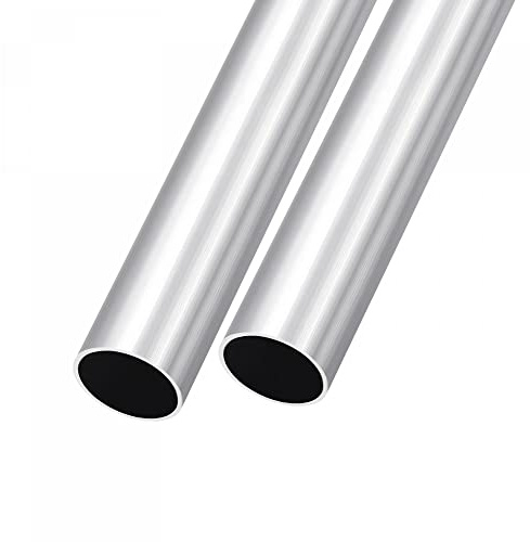 sourcing map 2Stk 6063 Alu Rohr 25mmx22mmx200mm Runde für Haus Maschinen DIY Kunsthandwerk