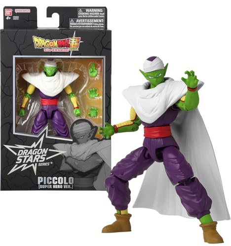 BANDAI - Dragon Ball Super Super Hero - Figurine Dragon Star 17 cm - Piccolo - Licence Officielle Dragon Ball - Figurine articulée Piccolo - Jouet Enfant 4 Ans et + - 40721