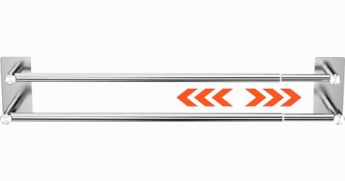 Raoot Handtuchhalter ohne Bohren erforderlich Badezimmer-Handtuchstange 40-74 cm einziehbare Selbstklebende wandmontierte Badetuchstange aus Edelstahl für Badezimmer und Küche