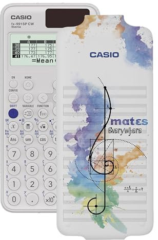 Casio FX-991SP CW – Illustrated Scientific Calculator with Musical Note, Recommended for Spanish and Portuguese Curriculum, 5 Languages, Over 560 Functions, Solar, White