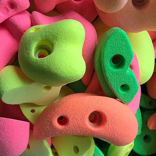 Klettergriffe Leuchtende PU-Klettergriffe für Kinder und Erwachsene, Leichtes Klettergerüst für Wand/Holzbrett, Bunte Kletterwand-Sets für Anfänger Zum Selbermachen ( Color : 5pcs , Size : Plank insta