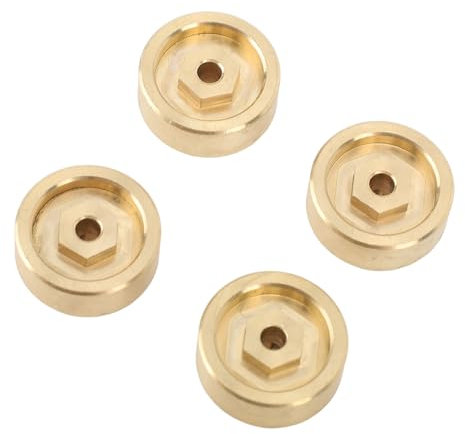 Focket Bloc de Poids de Roue RC, 4 pièces Blocs de contrepoids de Voiture RC en Laiton Robuste, Anneau de contrepoids de Roue RC pour Voiture télécommandée HOBBYPLUS 1:18 4WD CP18P
