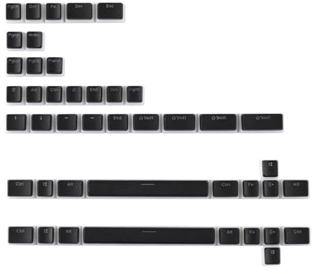 YMDK Pudding Extra Keycaps Double Shot PBT Shine Through OEM Profile Keycap Set Suitable for MX Switches Mechanical Keyboard