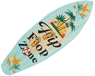 Garneck Ornament Im Marine-stil – Surfbrett-schmuck Aus Holz Einfach Auf Dem Tisch Oder Im Bücherregal Zu Platzieren