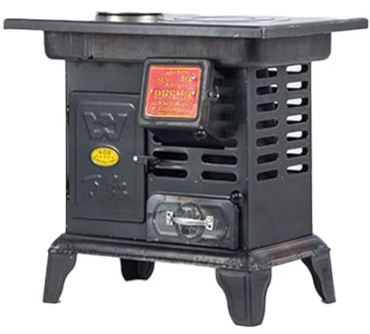 Cast Iron Fireplace Wood Burning Stove - Pure Cast Iron Carbon Fire for Home Heating, Firewood Furnace, Camping Stove, Indoor Wood Burning Stoves