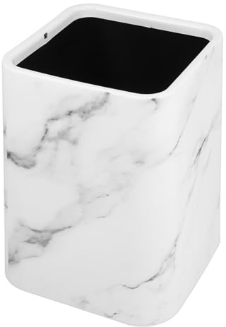 PRETYZOOM Cestino a Doppio Livello Senza Coperchio Effetto Marmo Elegante Contenitore Rifiuti in Pp Per Cucina Bagno Camera e Ufficio Design Raffinato e Facile Da Pulire