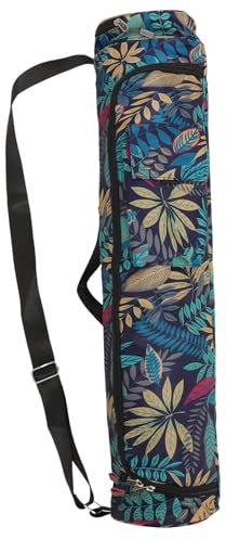 BESPORTBLE Geräumige Yogatasche Aus Wasserdichtem Oxford Nationalstyle Print Zylindrischem Design Leichtem Gewicht Und Praktischem Schultergurt Für Pilates Fitness Und Yogamattentransport